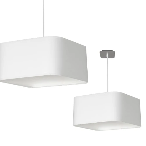 Lampa wisząca NAPOLI ML6362 Milagro 1xE27 60W Metal + Tkanina Biel / Chrom