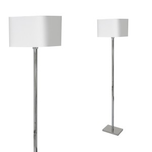 Lampa stojąca podłogowa NAPOLI ML6364 Milagro Metal + Tkanina Biel / Chrom