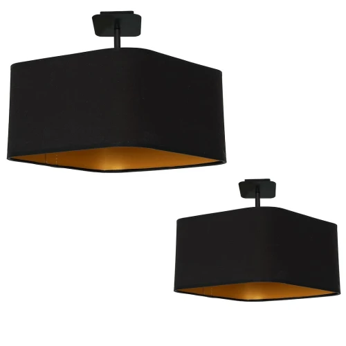 Lampa wisząca NAPOLI ML6367 Milagro Metal + Tkanina Czarny / Złoty
