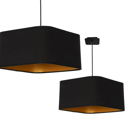 Lampa wisząca NAPOLI ML6368 Milagro Metal + Tkanina Czarny / Złoty