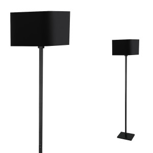 Lampa stojąca podłogowa NAPOLI ML6370 Milagro Metal + Tkanina Czarny / Złoty