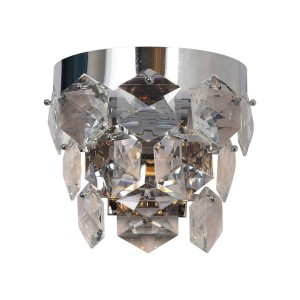 Lampa ścienna kinkiet KRYSZTAŁOWE ML6934 Milagro 2xE14 Metal + Kryształ Chrom
