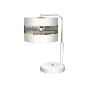 Lampa stojąca nocna ULTIMO MLP7354 Milagro 1xE27 Metal + Tkanina Biały