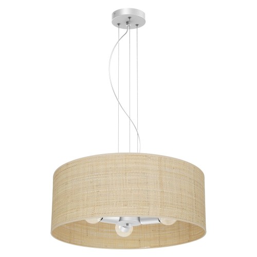 Lampa wisząca MARSHAL MLP7490 Milagro 3xE27 Metal + Rattan Biel / Rattan