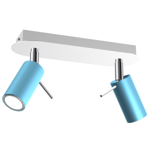 Lampa wisząca sufitowa PRESTON MLP7623 Milagro 2x mini GU10 Metal Niebieski / Biały