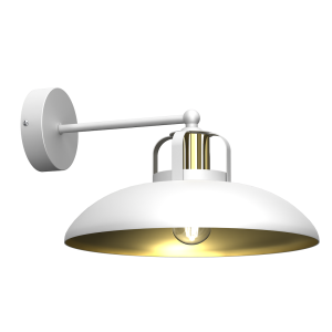Lampa ścienna kinkiet FELIX MLP7702 Milagro 1xE27 Metal Biel / Złoto