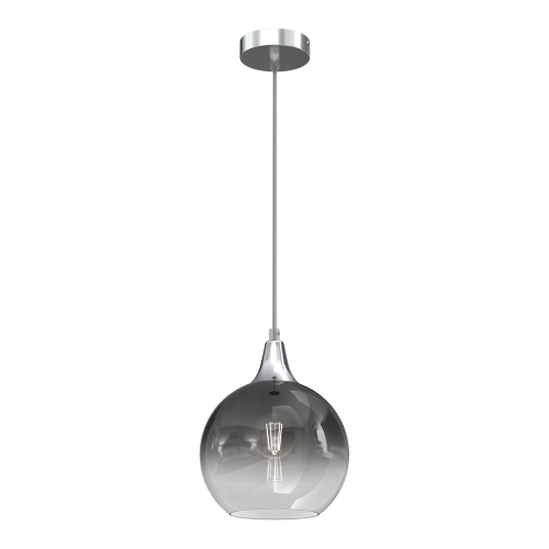 Lampa wisząca PALLA MLP8320 Milagro 1xE27 60W Szkło + Metal + Plastik Srebrny