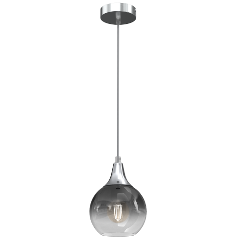 Lampa wisząca PALLA MLP8321 Milagro 1xE27 60W Szkło + Metal + Plastik Srebrny