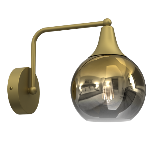 Lampa ścienna kinkiet PALLA MLP8399 Milagro 1xE27 60W Szkło + Metal + Plastik Złoty