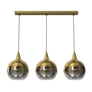 Lampa wisząca PALLA MLP8402 Milagro 3xE27 60W Szkło + Metal + Plastik Złoty