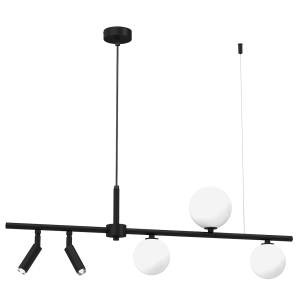Lampa wisząca SIRIO MLP8408 Milagro 5xG9 25W Szkło + Metal + Plastik Czarny / Biały