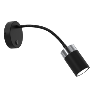 Lampa ścienna kinkiet JOKER FLEX MLP8534 Milagro 8W LED Metal + Plastik Czarny/Chrom