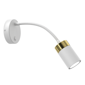 Lampa ścienna kinkiet JOKER FLEX MLP8535 Milagro 8W LED Metal + Plastik Biały/Złoty