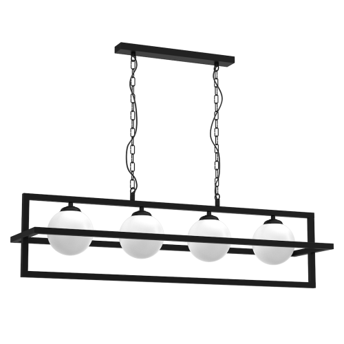 Lampa wisząca DIEGO MLP8570 Milagro 4xE14 max 40W Metal + Szkło Czarny
