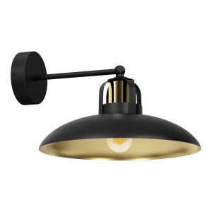 Lampa ścienna kinkiet FELIX MLP8904 Milagro 1xE27 60W Metal + Plastik Czarny / Złoty