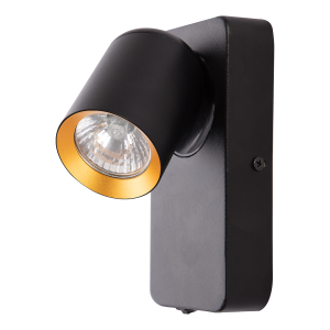 Lampa ścienna kinkiet ANDY ML9943 Milagro 1xGU10 Aluminium Czarny / Złoty