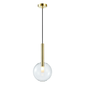 Lampa wisząca NIKO ML0328 Milagro 1xG9 max 9W LED Metal + Szkło Złoty