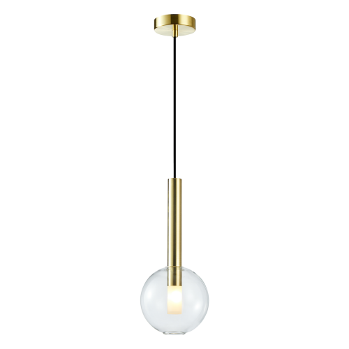 Lampa wisząca NIKO ML0330 Milagro 1xG9 max 9W LED Metal + Szkło Złoty