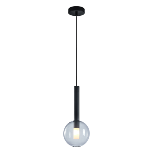Lampa wisząca NIKO ML0331 Milagro 1xG9 max 9W LED Metal + Szkło Czarny
