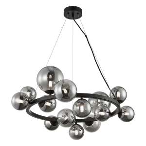 Lampa wisząca MILA ML0334 Milagro 14xG9 max 9W LED Metal + Szkło Czarny