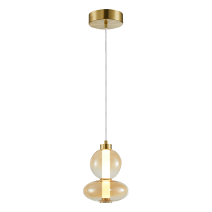 Lampa wisząca DAPHNE ML0345 Milagro 12W LED Metal + Szkło Złoty