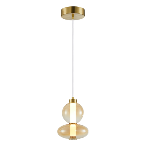 Lampa wisząca DAPHNE ML0345 Milagro 12W LED Metal + Szkło Złoty