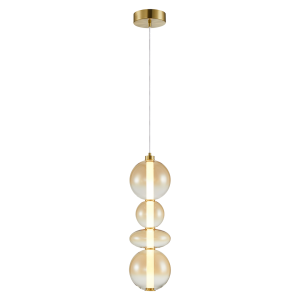 Lampa wisząca DAPHNE ML0346 Milagro 36W LED Metal + Szkło Złoty