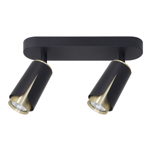 Lampa sufitowa spot FLOWER ML0265 Milagro 2xGU10 max 8W LED Aluminium Czarny + Złoty