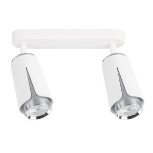 Lampa sufitowa spot FLOWER ML0273 Milagro 2xGU10 max 8W LED Aluminium Biały + Chrom