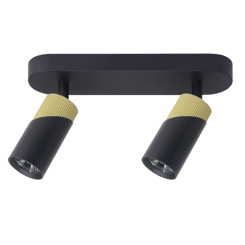 Lampa sufitowa spot NEO ML0281 Milagro 2xGU10 max 8W LED Aluminium Czarny + Złoty