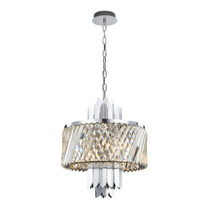 Lampa wisząca żyrandol MARGOT ML0408 Milagro 6xE14 max 40W LED Metal + Kryształ Chrom