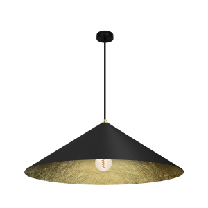 Lampa wisząca FUJI MLP0646 Milagro 1xE27 Kompozyt + Metal Czarny / Złoty