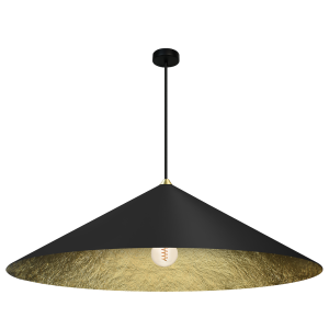 Lampa wisząca FUJI MLP0647 Milagro 1xE27 Kompozyt + Metal Czarny / Złoty