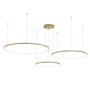 Lampa wisząca SATURNO ML0847 Milagro 100W LED Metal + Tworzywo Sztuczne Złoty