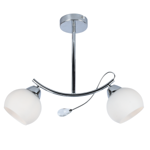 Lampa wisząca sufitowa CONNOR MLP0876 Milagro 2xE27 Metal + Szkło Chrom + Biały
