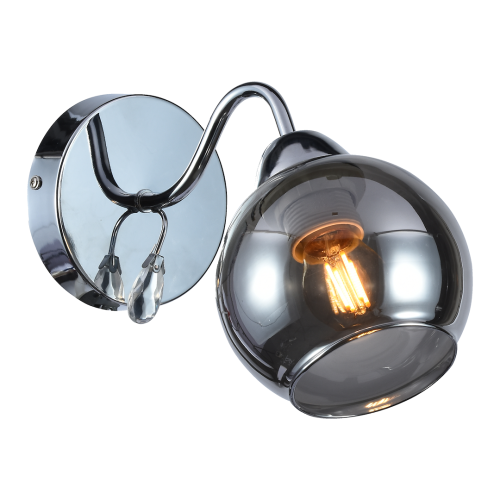 Lampa ścienna kinkiet CONNOR MLP0872 Milagro 1xE27 Metal + Szkło Chrom