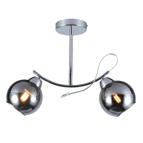 Lampa wisząca sufitowa CONNOR MLP0873 Milagro 2xE27 Metal + Szkło Chrom