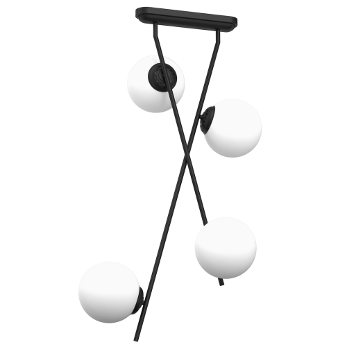 Lampa wisząca sufitowa INTER MLP0974 Milagro 4xE14 Metal + Szkło Czarny