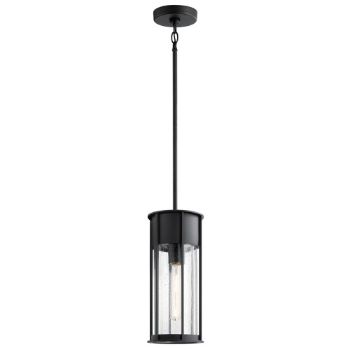 Lampa zewnętrzna Latarnia wisząca Camillo KL-CAMILLO-P-TBK Elstead Lighting 1xE27 60W Aluminium, przezroczyste szkło z bąbelkami powietrza Czarny