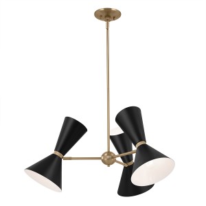 Lampa wisząca Żyrandol Phix KL-PHIX-3-CBB Elstead Lighting 6xE27 40W Stal Złoty, Czarny