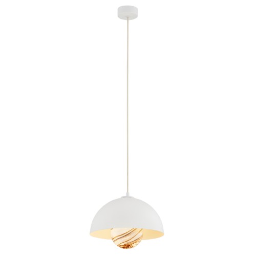 Lampa Wisząca Piava 8443 Argon 1xE14 7W Szkło/ Stal Lakierowana, Marmurkowy