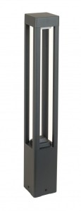 Oprawa stojąca słupek ogrodowy Fan Kwadrat FKW-800 SU-MA GX53, 1 x max 11 W, 230 V Ciemny popiel