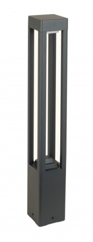 Oprawa stojąca słupek ogrodowy Fan Kwadrat FKW-800 SU-MA GX53, 1 x max 11 W, 230 V Ciemny popiel