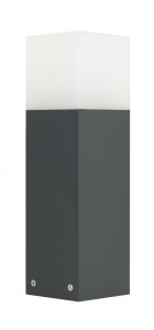 Lampa stojąca słupek ogrodowy Cube CB-330 DG SU-MA E27, 1 x max 20 W, 230V Ciemny popiel