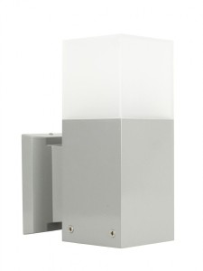 Lampa elewacyjna kinkiet Cube CB-K AL SU-MA E27, 1 x max 20 W, 230V Srebrny