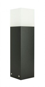 Lampa stojąca słupek ogrodowy Cube Max CB-MAX 400 BL SU-MA E27, 1 x max 20 W, 230V Czarny