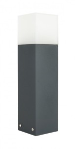 Lampa stojąca słupek ogrodowy Cube Max CB-MAX 400 DG SU-MA E27, 1 x max 20 W, 230V Ciemny popiel