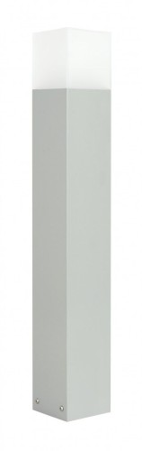Lampa stojąca słupek ogrodowy Cube Max CB-MAX 700 AL SU-MA E27, 1 x max 20 W, 230V Srebrny