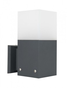Lampa elewacyjna kinkiet Cube Max CB-MAX K DG SU-MA E27, 1 x max 20 W, 230V Ciemny popiel