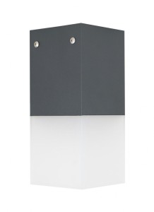 Lampa elewacyjna kinkiet Cube Max CB-MAX S DG SU-MA E27, 1 x max 20 W, 230V Ciemny popiel